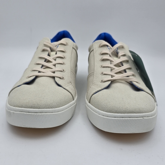 NWT TOMS Men's Leandro Brich/Admiral Blue Canvas/Pig Nubuck Lace-up Sneakers, 12 - Picture 3 of 16